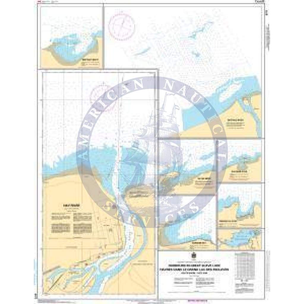 CHS Nautical Chart 6371: Harbours in Great Slave Lake / Havres dans le Grand Lacs des Esclaves - South Shore / Côte sud