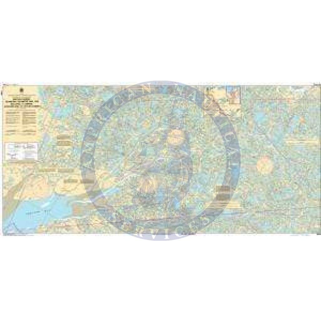 CHS Nautical Chart 6436: Napoiak Channel, including / y compris Schooner and/et Taylor Channels Kilometre/Kilomètre 1590 - 1650