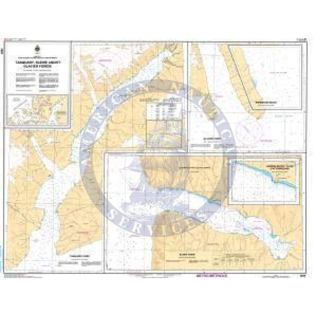 CHS Nautical Chart 7920: Tanquary, Slidre and Glacier Fiords