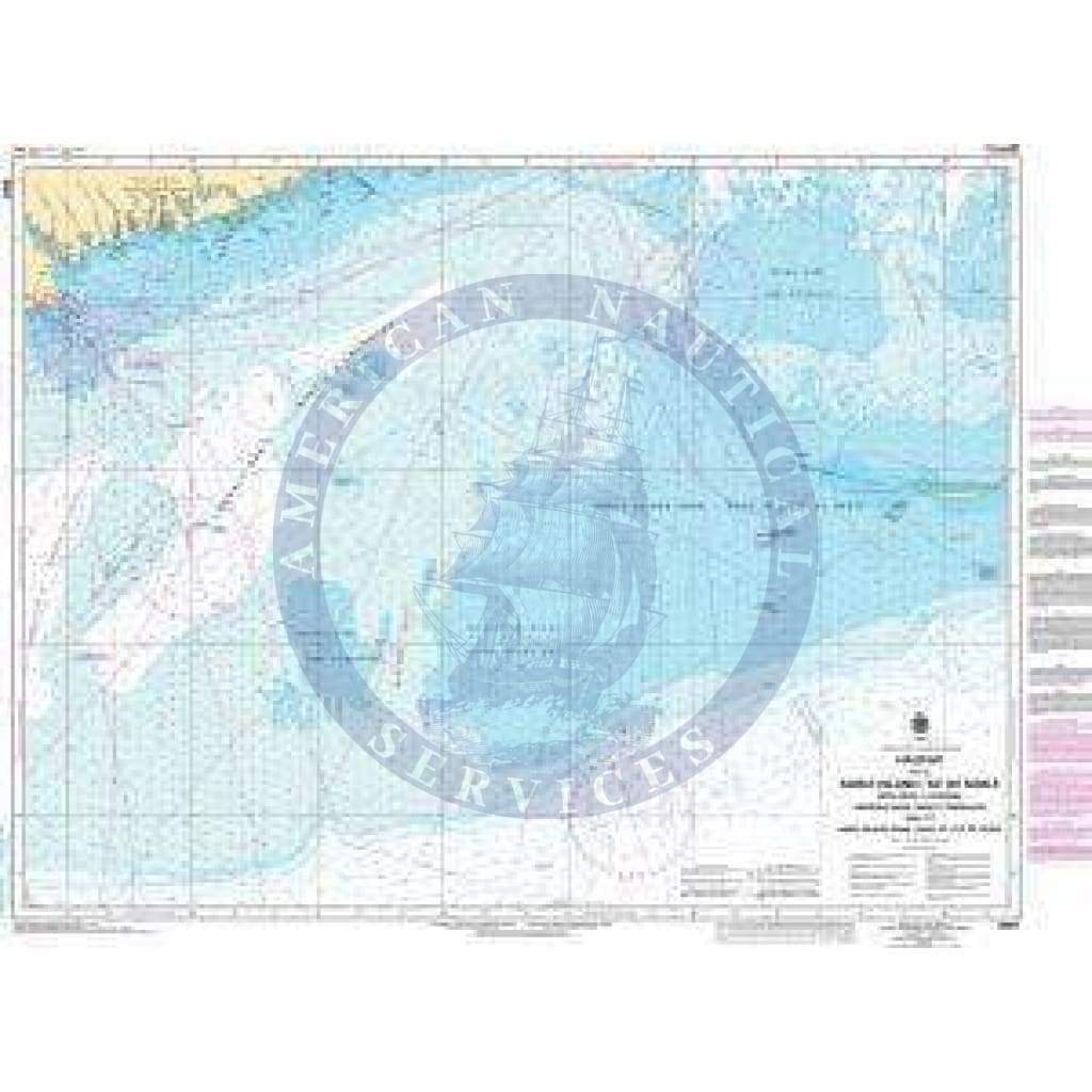 CHS Nautical Chart 8007: Halifax to/à Sable Island/Île de Sable, Including/y compris Emerald Bank/Banc dÉmeraude and/et Sable Island Bank/Banc de lÎle de Sable