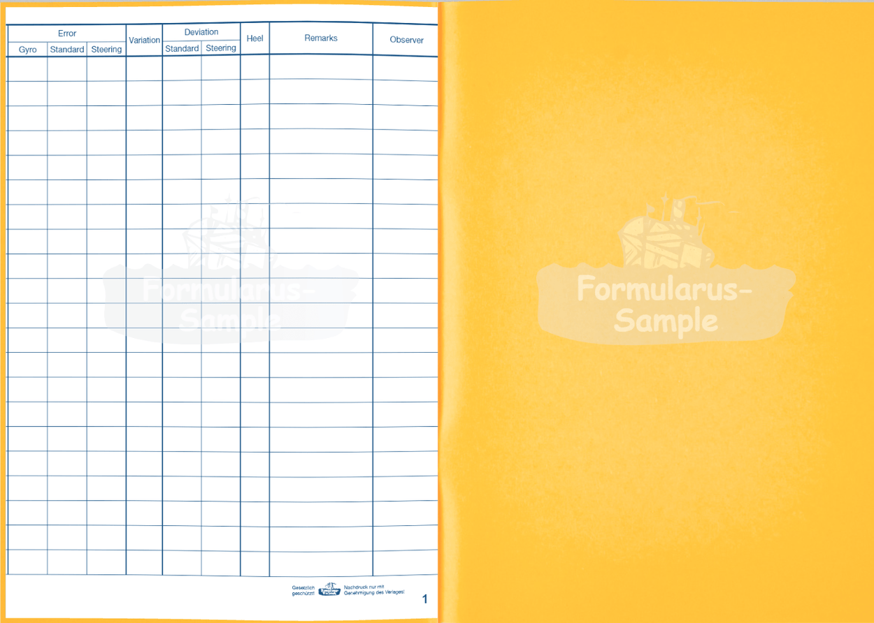 Compass Observation Book | SOLAS Regulation Content - Amnautical