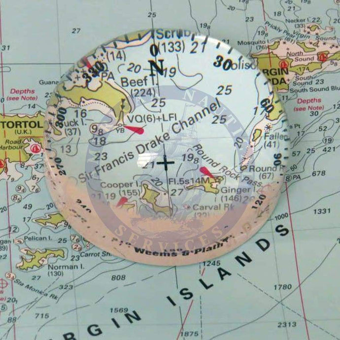 Crystal Magnifier with Compass Rose (Weems & Plath 515)