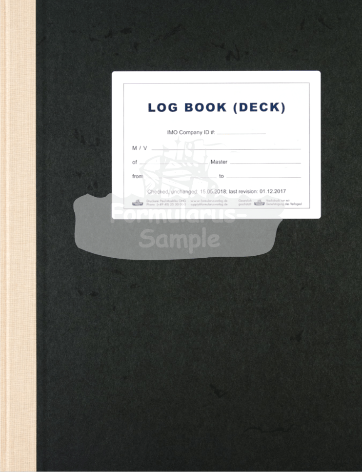 Deck Log Book (3 Months)