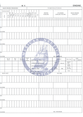 Check Engine Diesel Log Diesel/Engineroom Log Book (60 Days) - Amnautical