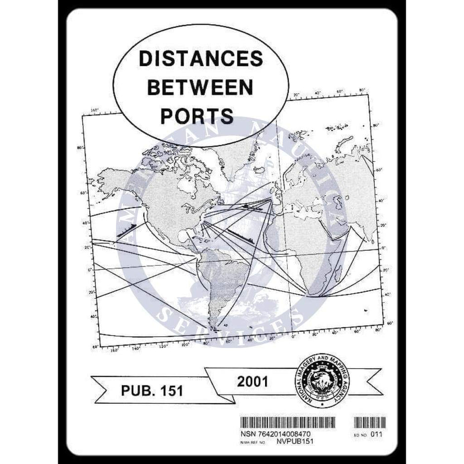 Port Distance Tables Distances Between Ports - Pub 151 - Amnautical