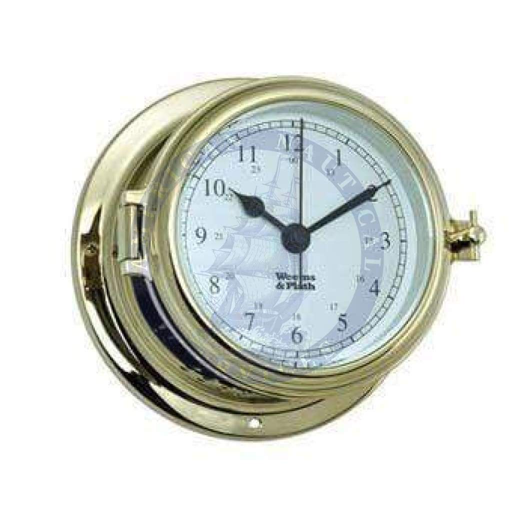 Endurance II 115 Brass Quartz Ship's Bell Clock (Weems & Plath 510100)