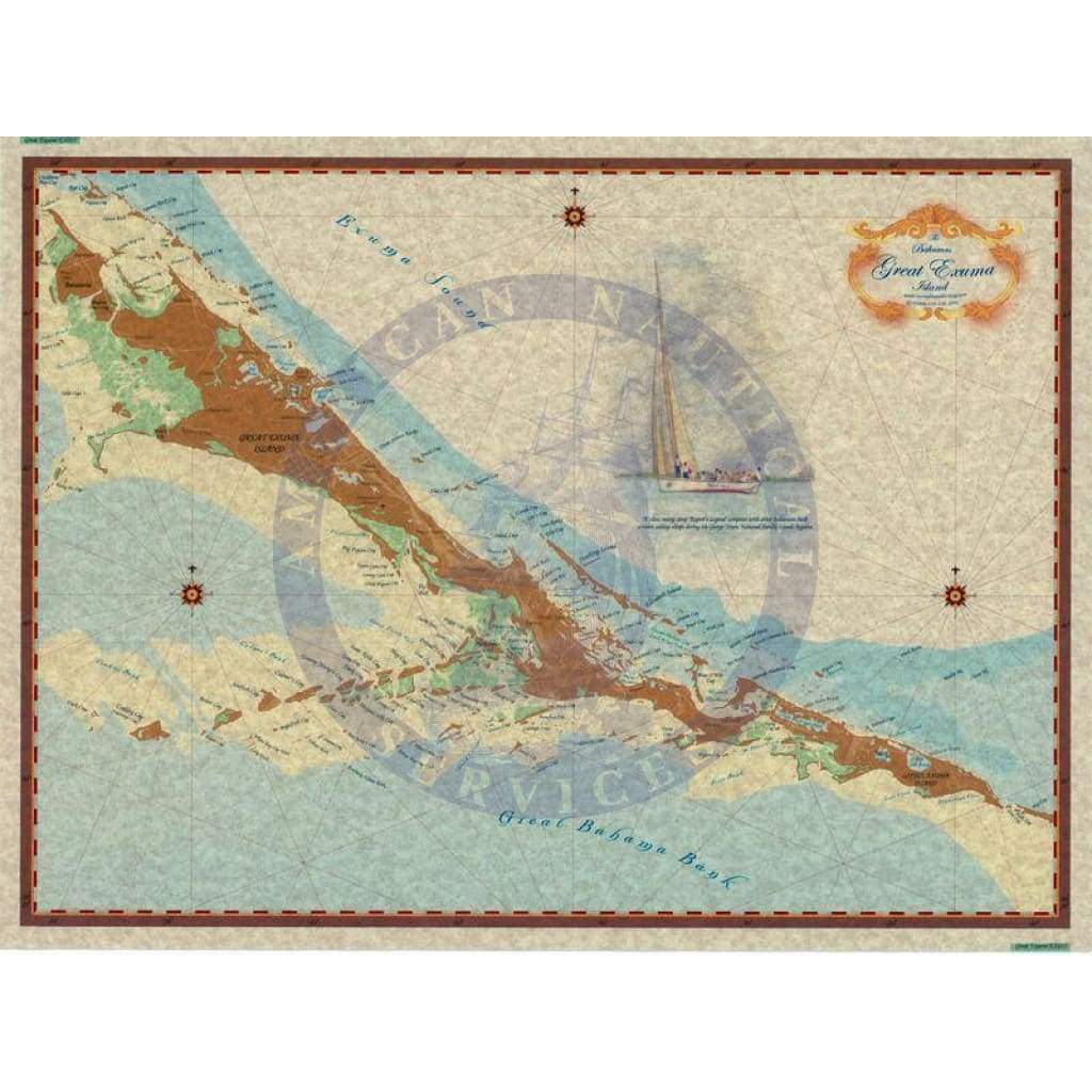 Exuma Islands Map (Decorative Map 18