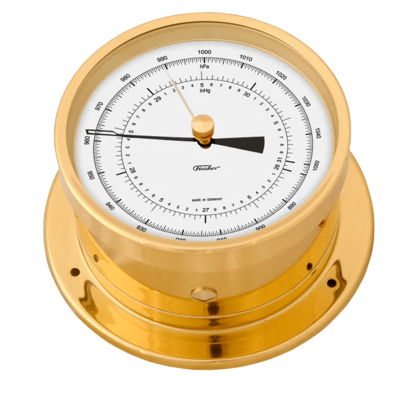 Fischer Aneroid Barometer (Brass & Chrome)