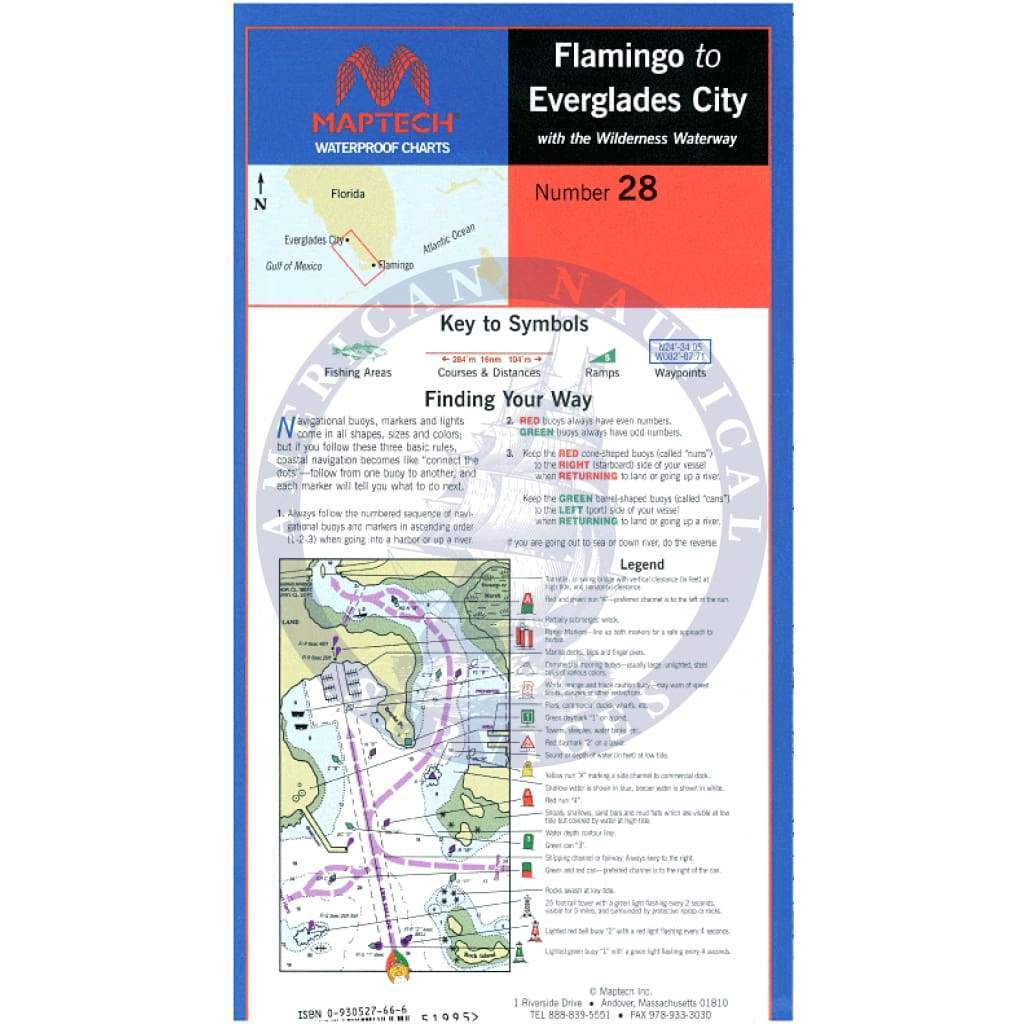 Flamingo to Everglades City Waterproof Chart, 1st Edition