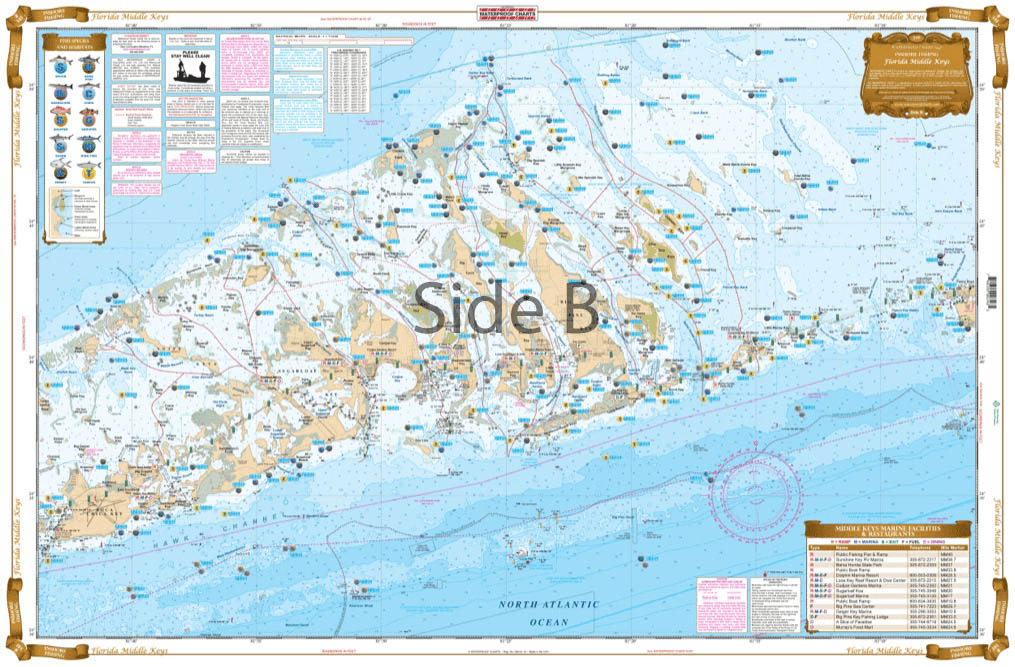 Florida Middle Keys Inshore Fishing Chart 34F