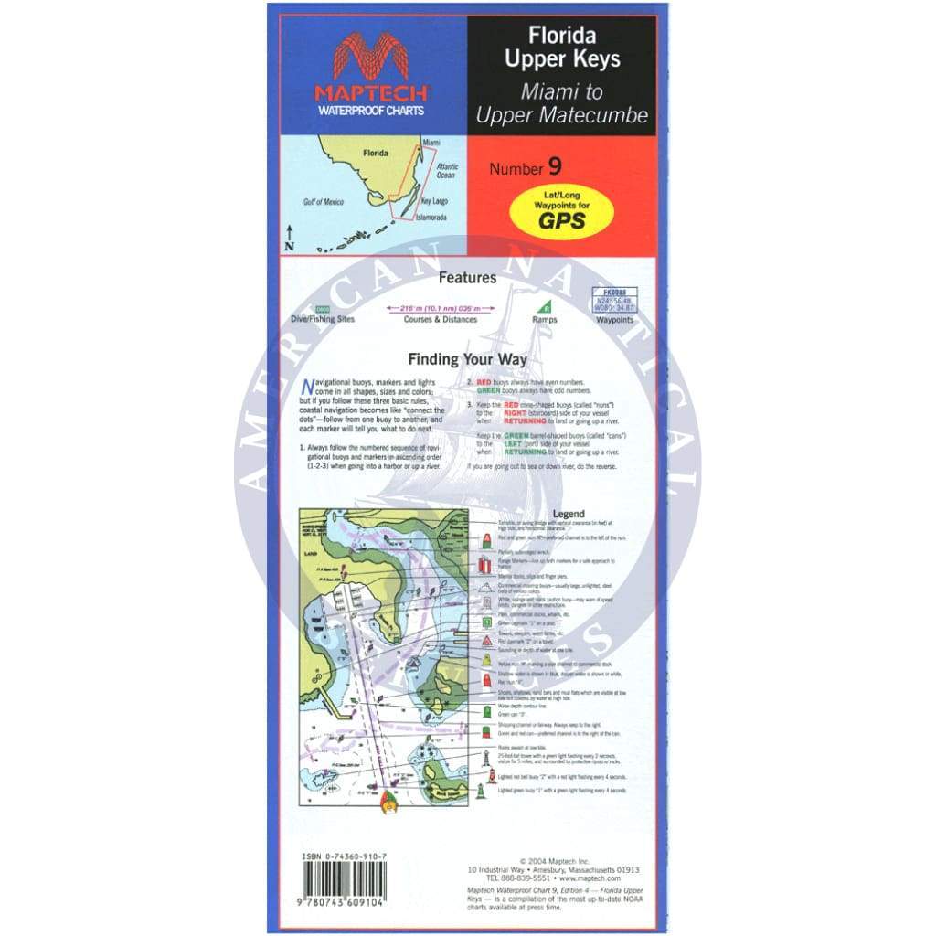 Florida: Upper Keys - Miami to Upper Matecumbe Waterproof Chart, 5th Edition
