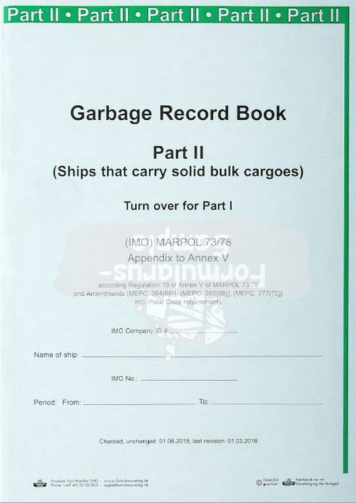 Garbage Record Book Pt 1 & 2 Amnautical