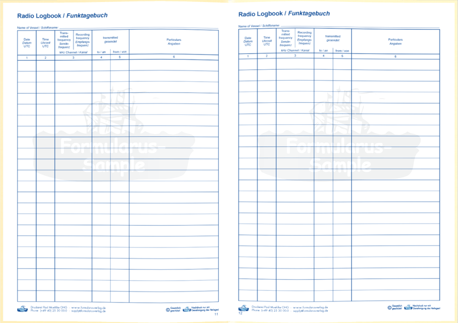 GMDSS Radio Log Book for SOLAS Compliance - Amnautical