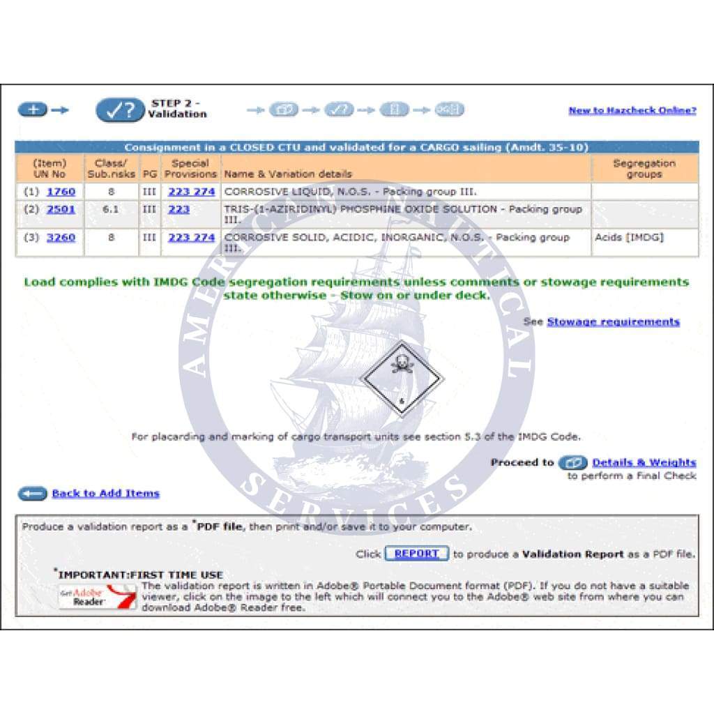 Hazcheck Online