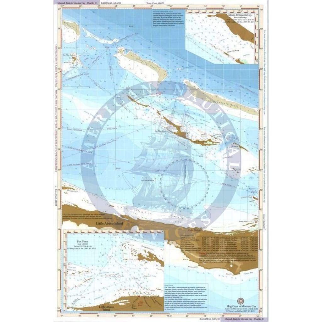 Heart of Abaco Chartlet: Manjack Cay to Hog Cay to Moraine Cay (Navigation Chart 12
