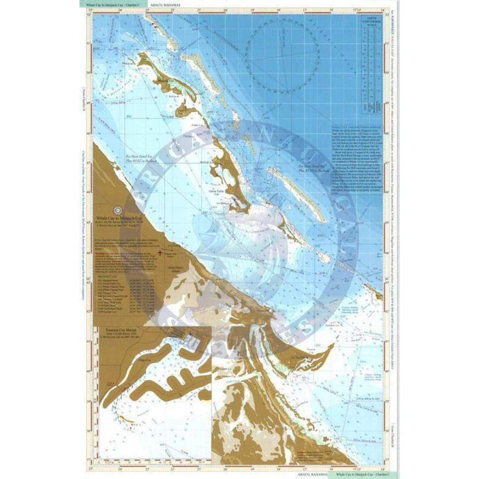 Heart of Abaco Chartlet: Whale Cay to Manjack Cay (Navigation Chart 12"x 18")