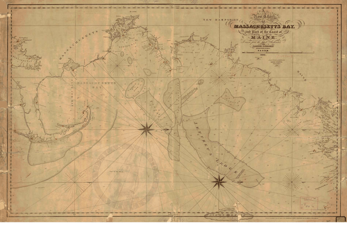 Historical Nautical Chart 00-00-1847: MA, Massachusetts Bay Year 1847