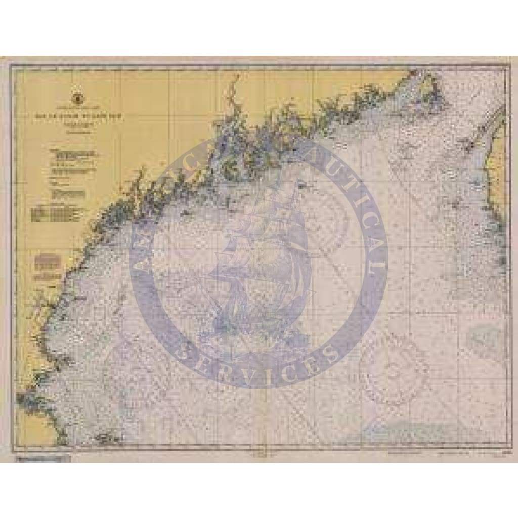 Historical Nautical Chart 1106-10-1945: MA, Bay Of Fundy To Cape Cod Year 1945
