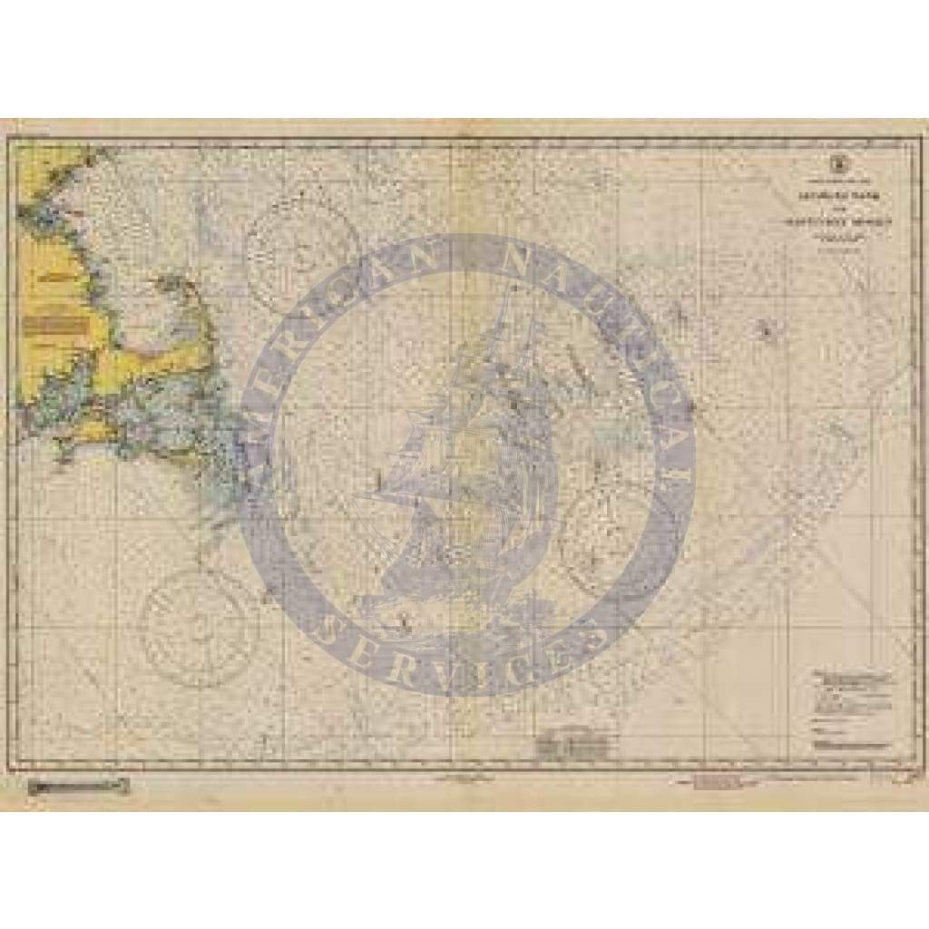 Historical Nautical Chart 1107-6-1945: MA, Georges Bank And Nantucket Shoals Year 1945