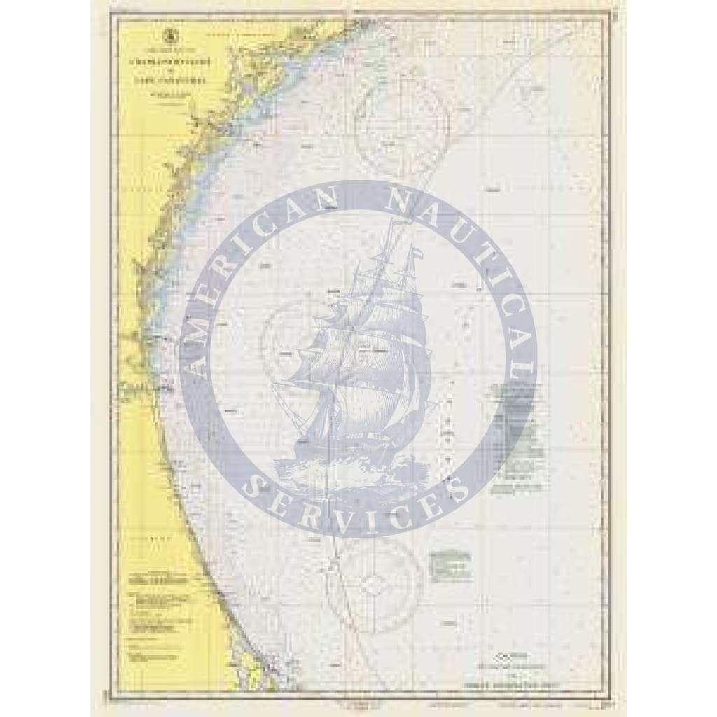 Historical Nautical Chart 1111A-9-1947: FL, Charleston Light to Cape Canaveral Year 1947