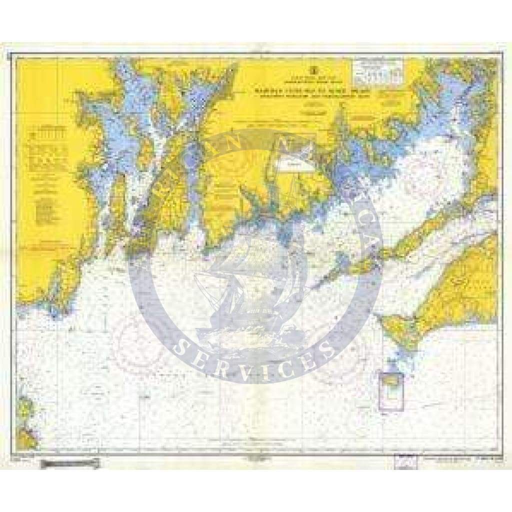 Historical Nautical Chart 1210-9-1958: MA, Marthas Vineyard To Block Island Year 1958