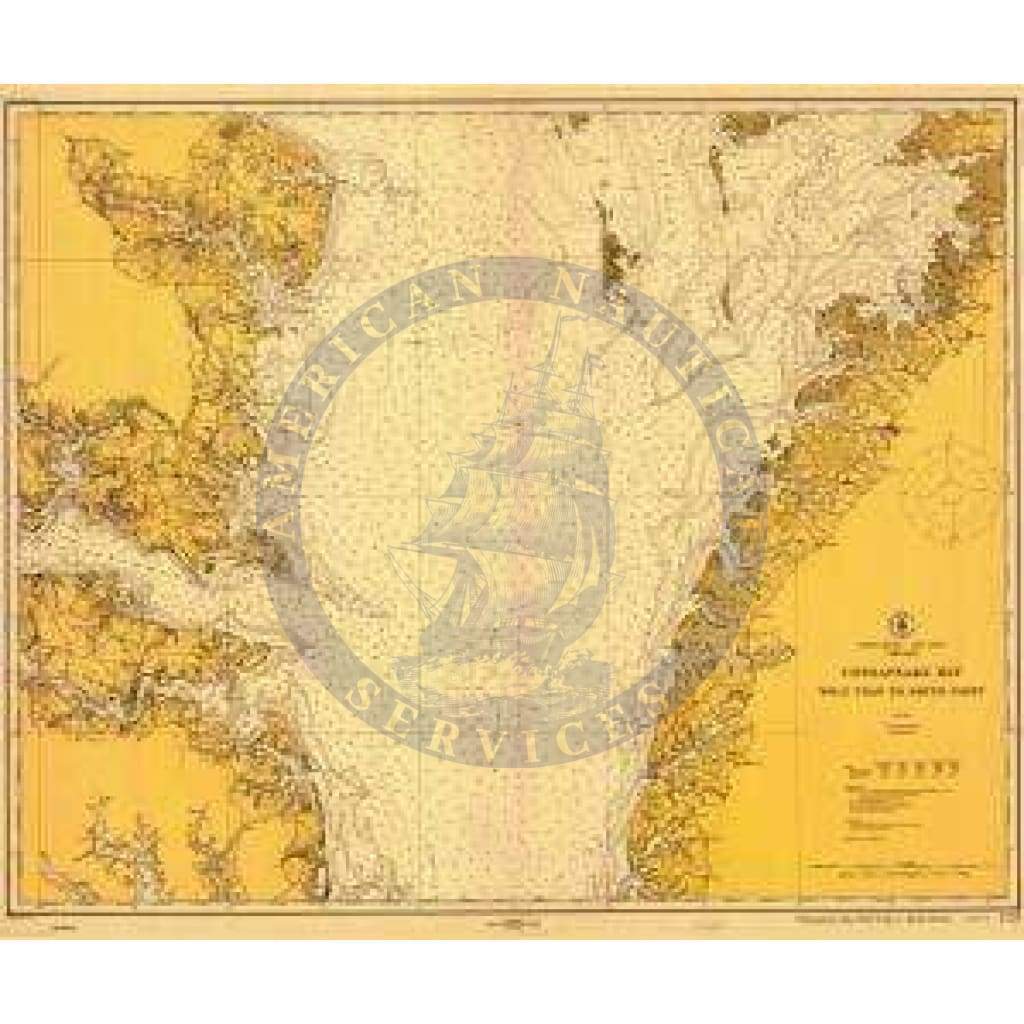 Historical Nautical Chart 1223-10-1912: VA, Chesapeake Bay Wolf Trap to Smith Point Year 1912