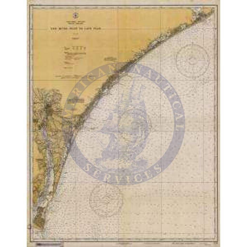 Historical Nautical Chart 1235-07-1933: NC, New River Inlet To Cape Fear Year 1933