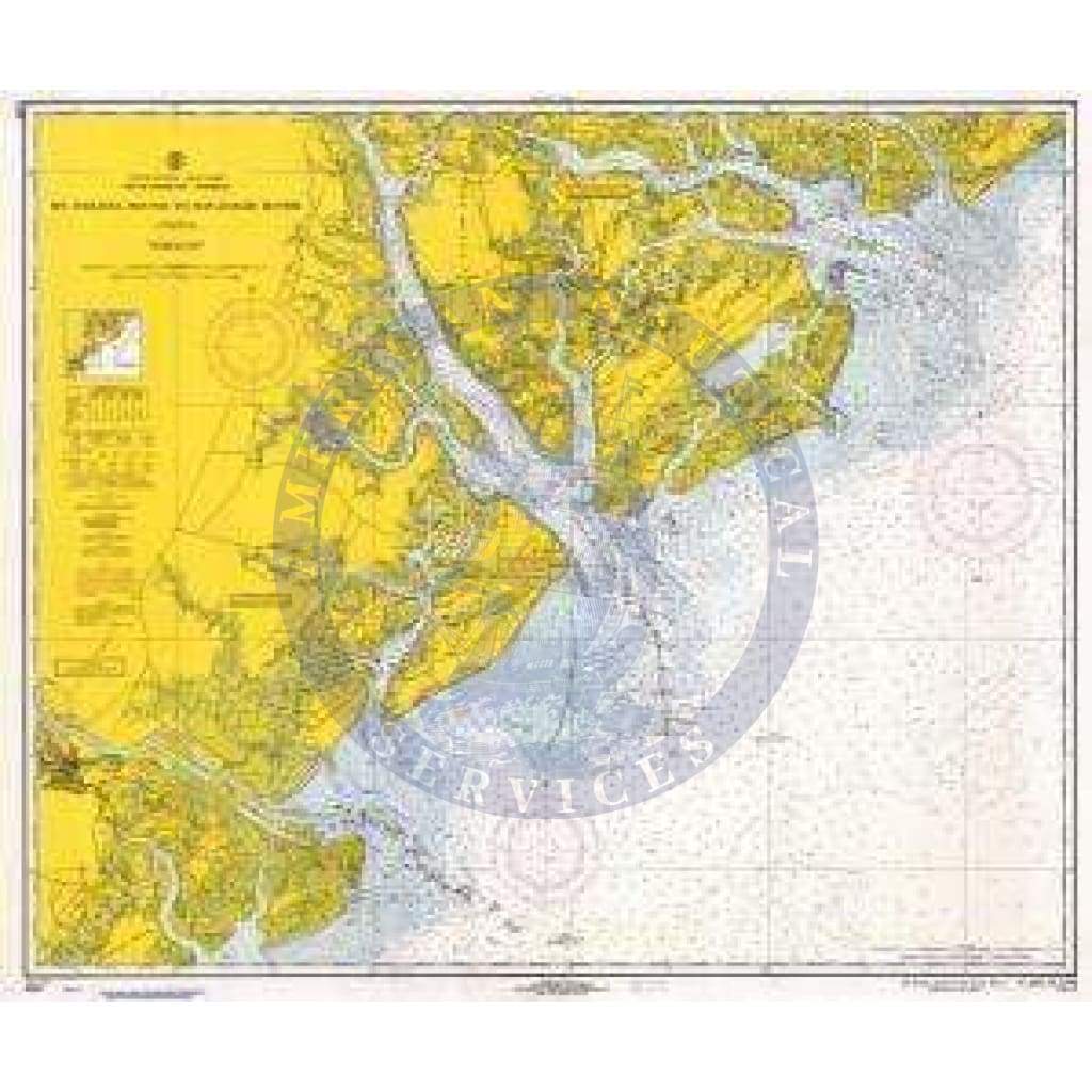 Historical Nautical Chart 1240-11-1967: SC, St. Helena Sound To Savannah River Year 1967