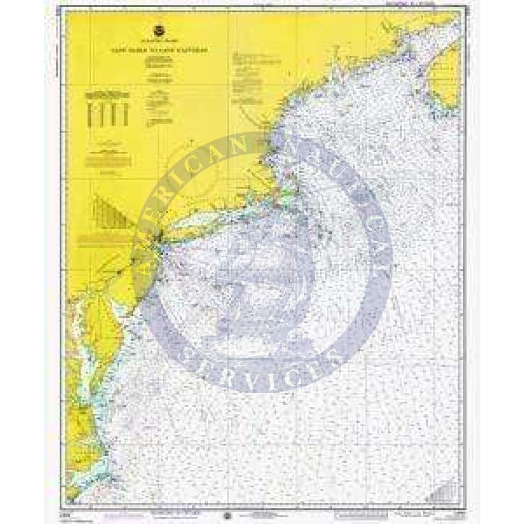 Historical Nautical Chart 13003LORANA-10-1975: MA, Cape Sable to Cape Hatteras Year 1975