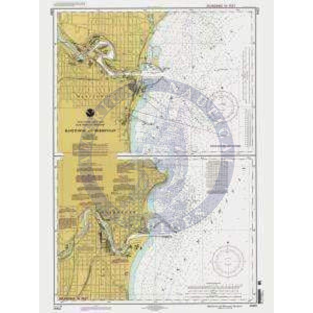 Historical Nautical Chart 14922-10-1997: WI, Mantowoc And Sheboygan Harbors Year 1997