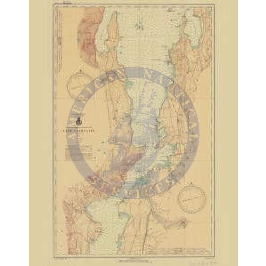 Historical Nautical Chart 173-3-1937: NY, Lake Champlain Year 1937