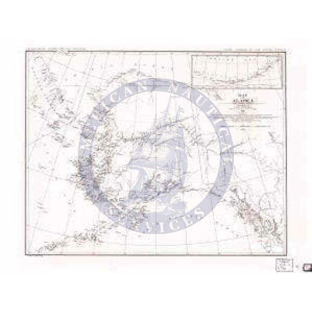 Historical Nautical Chart 1750-00-1882: AK, Map Of Alaska Year 1882
