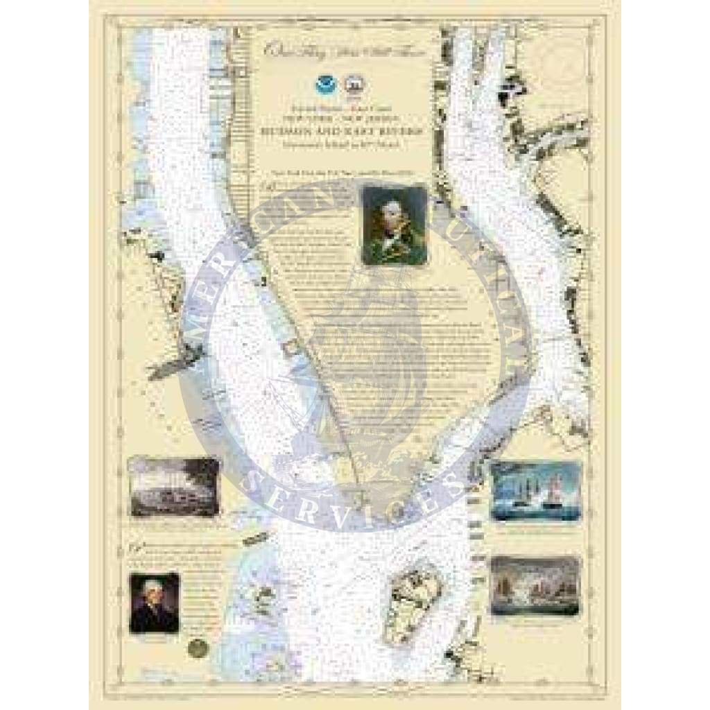 Historical Nautical Chart 1812 New York Chart: NY, New York War Of 1812