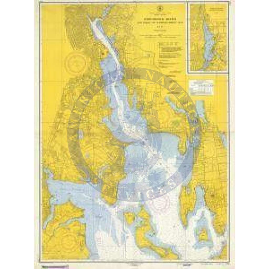 Historical Nautical Chart 278-8-1954F: RI, Providence River Year 1954