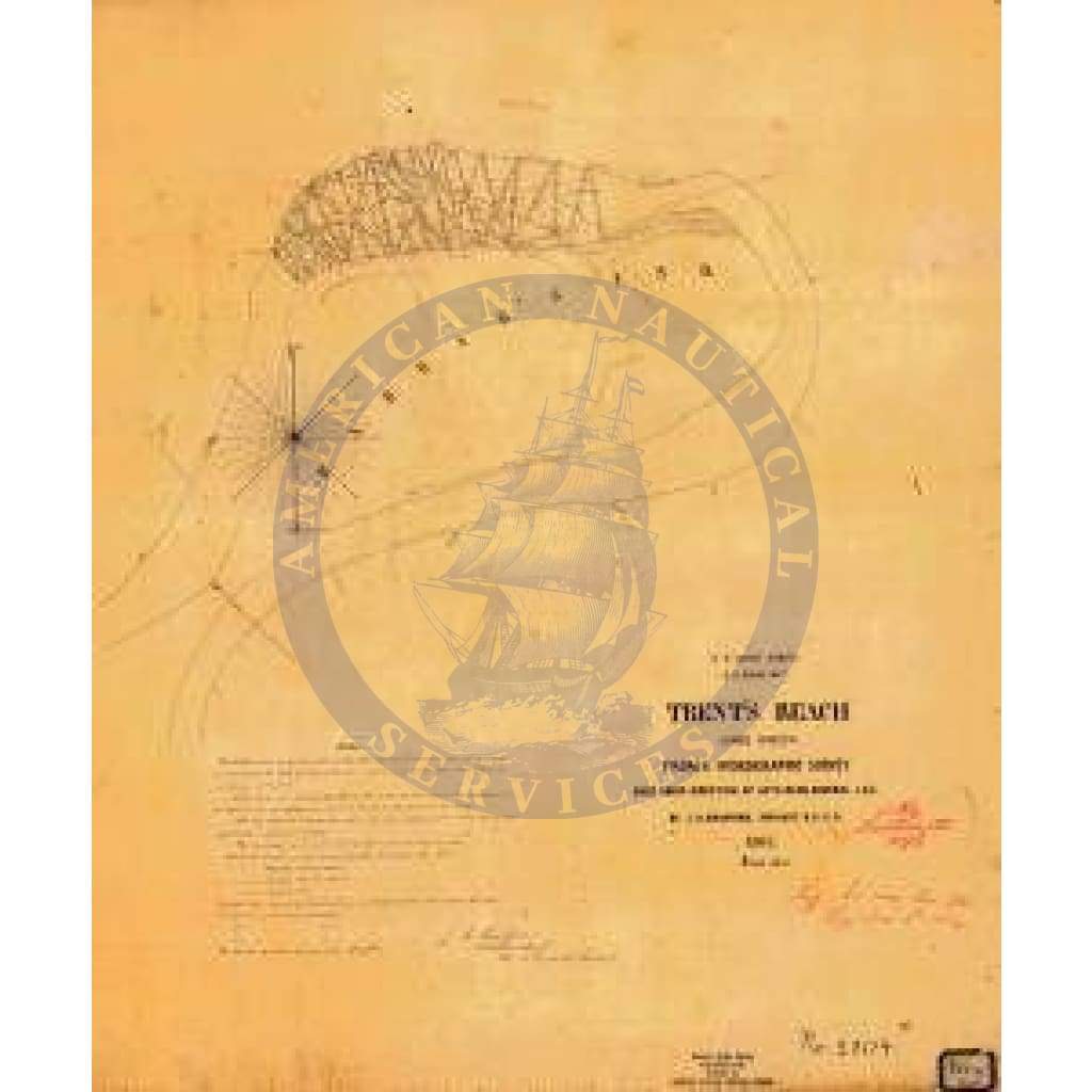 Historical Nautical Chart 2804-00-1864: VA, Trents Reach Year 1864