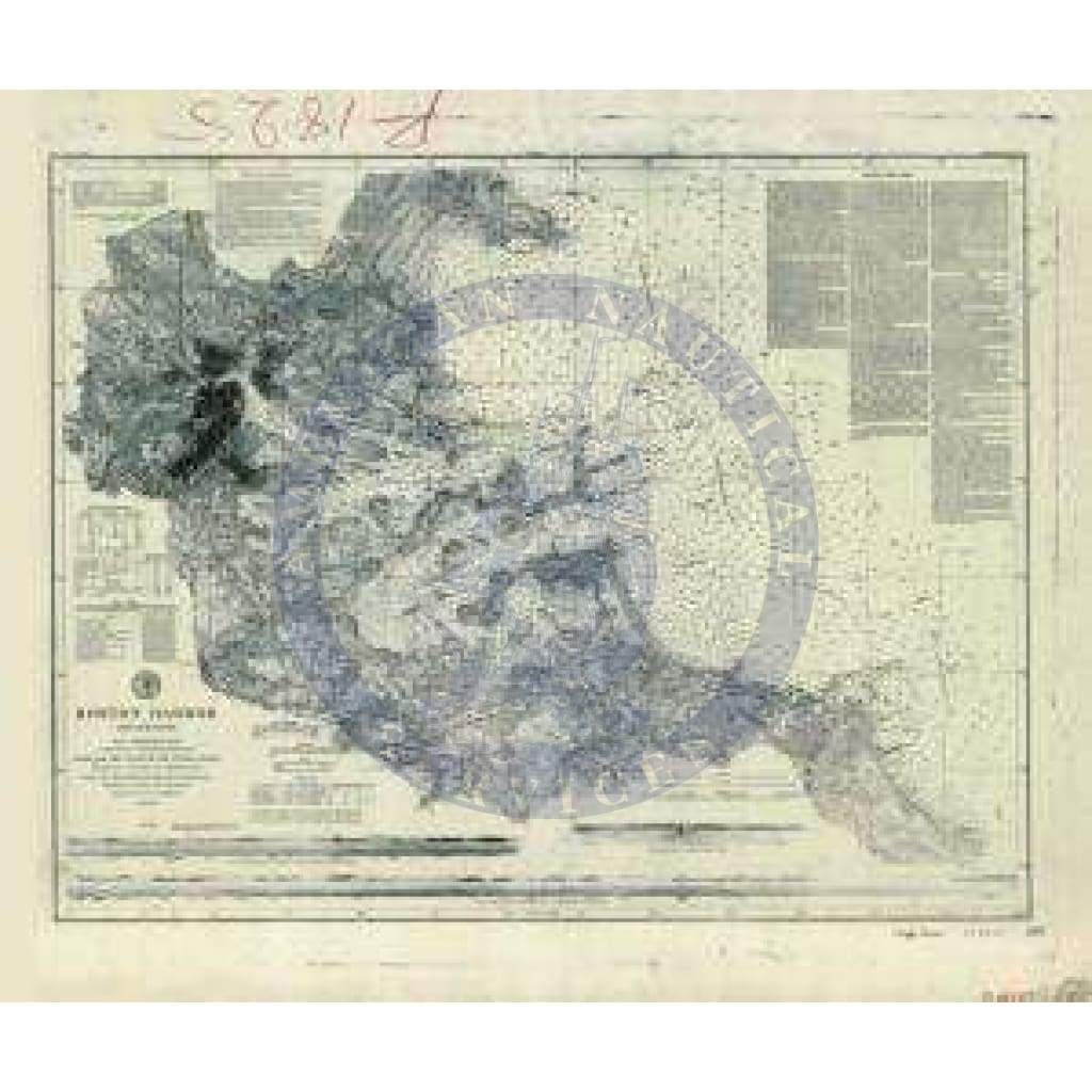 Historical Nautical Chart 337-00-1864: MA, Boston Harbor Year 1864