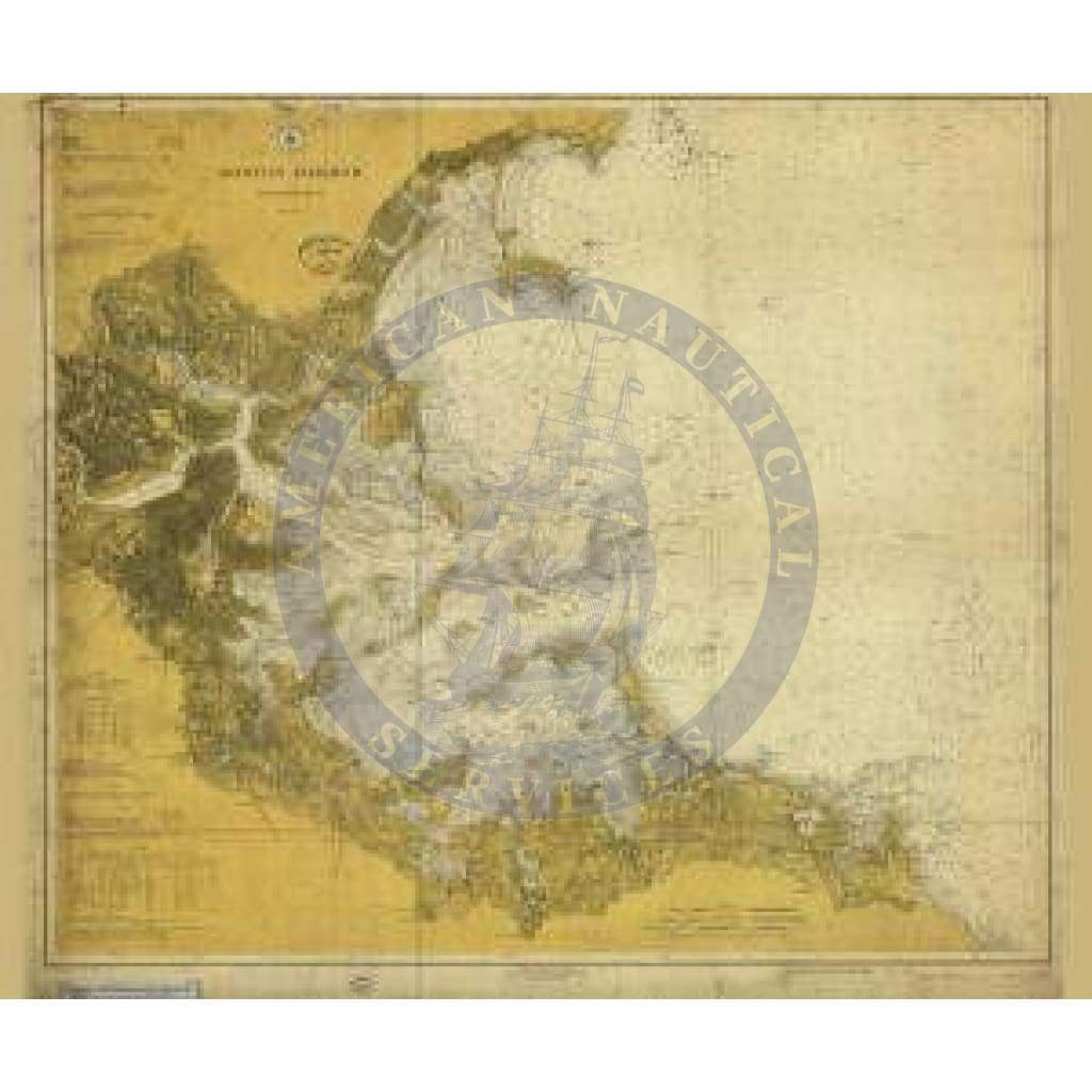 Historical Nautical Chart 337-1-1918: MA, Boston Harbor Year 1918