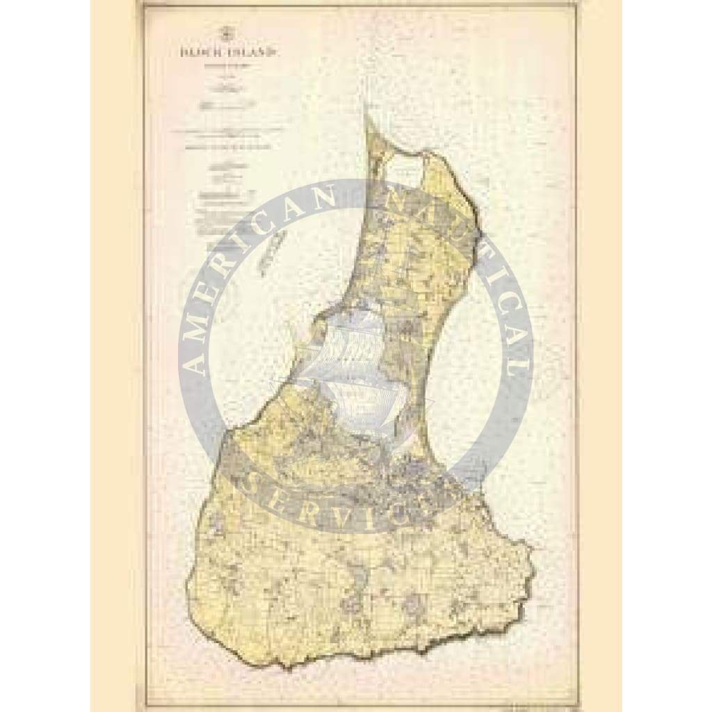 Historical Nautical Chart 356-10-1914: RI, Block Island Year 1914