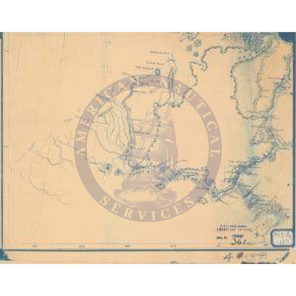 Historical Nautical Chart 361-C-00-1871: AK, Yukon River From Foot Of River To Sea Year 1871