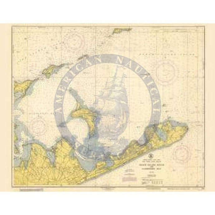 Historical Nautical Chart 362-7-1951: NY, Block Island Sound and Gardiners Bay Year 1951