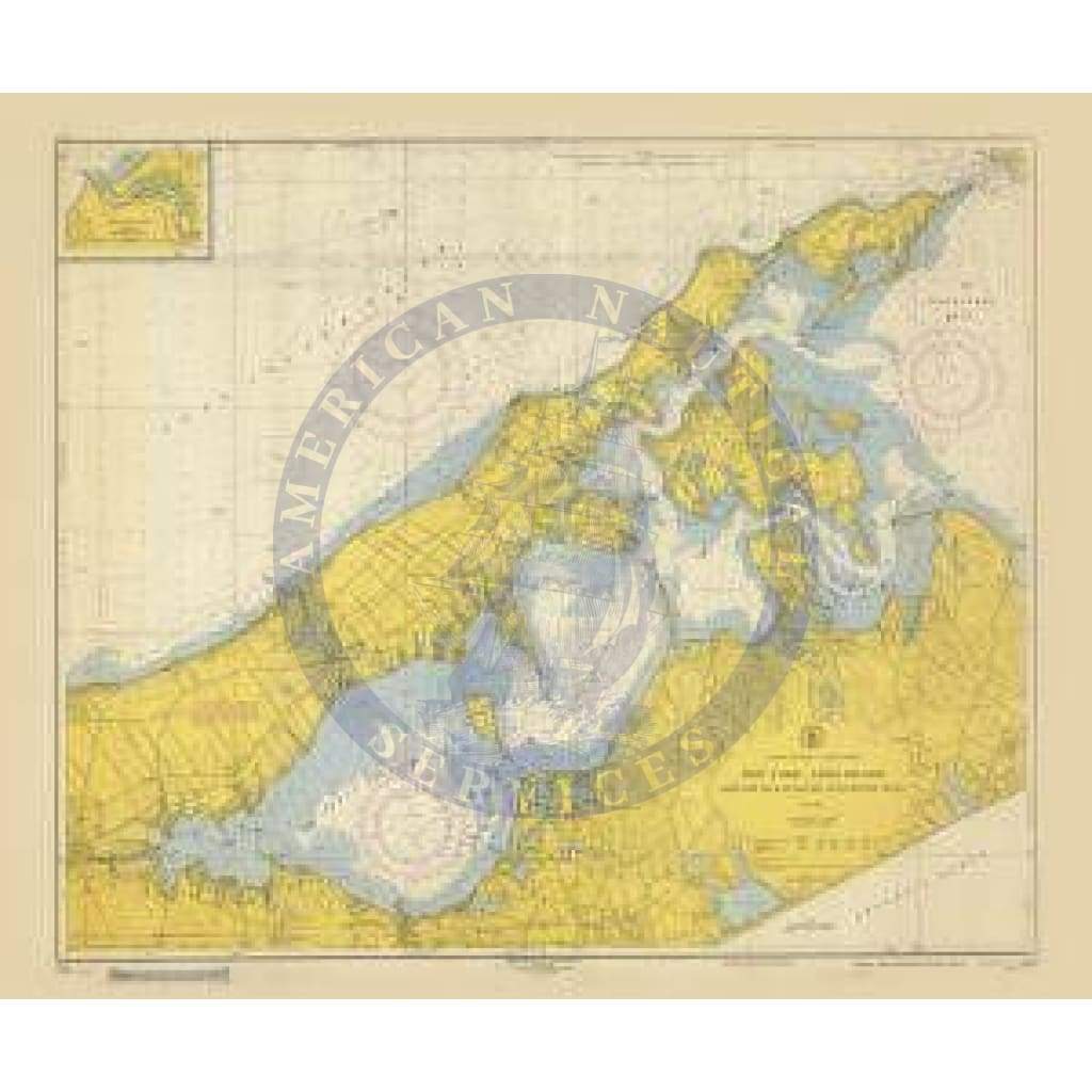Historical Nautical Chart 363-1-1952: NY, Shelter Island Sound and Peconic Bay Year 1952