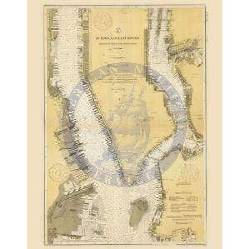 Historical Nautical Chart 369-4-6-1919: NY, Hudson and East Rivers Year 1919
