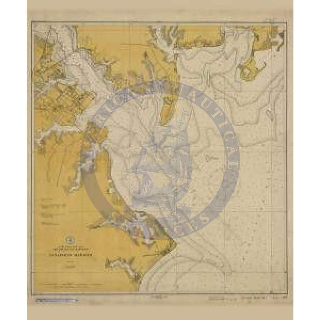 Historical Nautical Chart 385-10-1911: MD, Annapolis Harbor Year 1911
