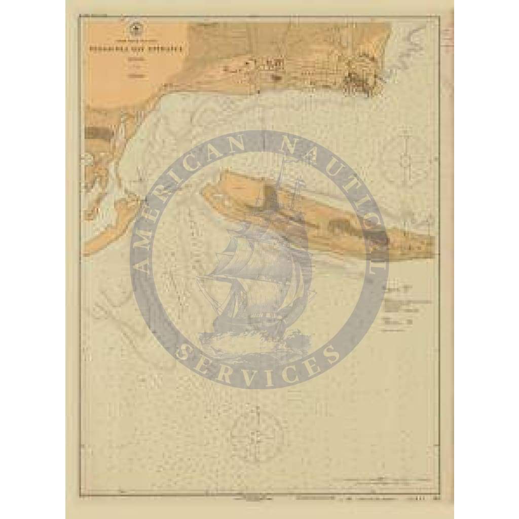 Historical Nautical Chart 413-1-1925: FL, Pensacola Bay Entrance Year 1925