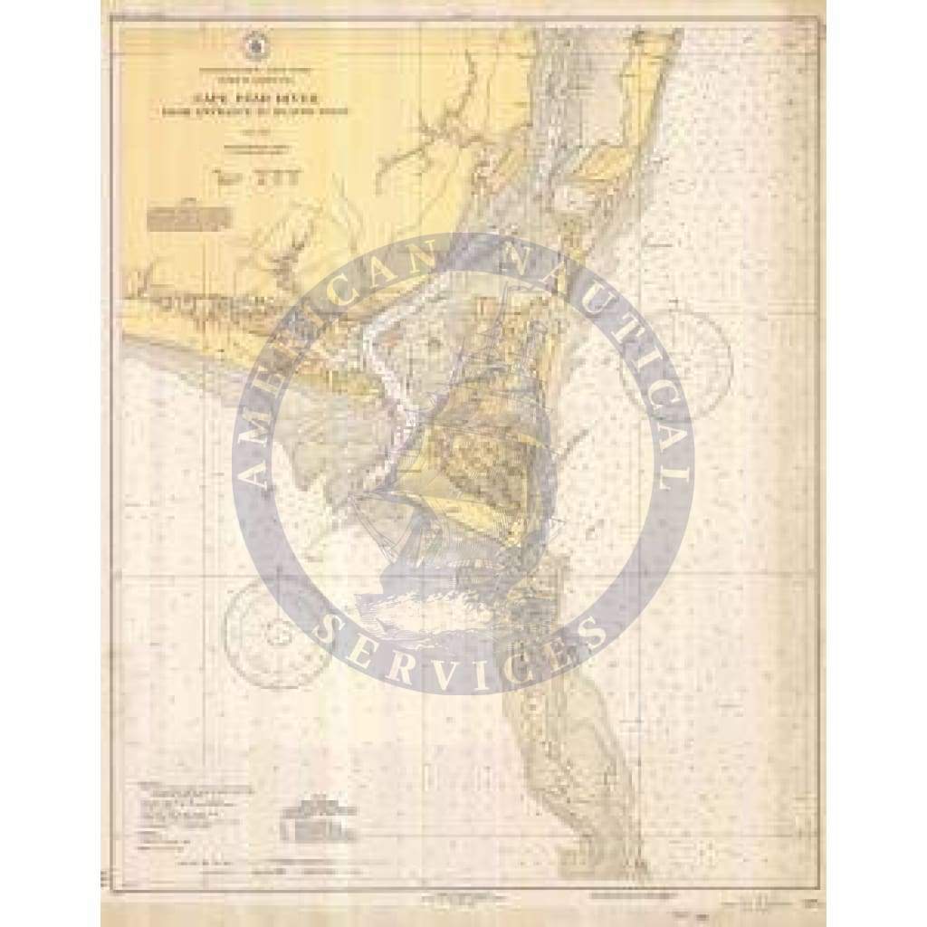 Historical Nautical Chart 424-7-1936: NC, Cape Fear River Year 1936