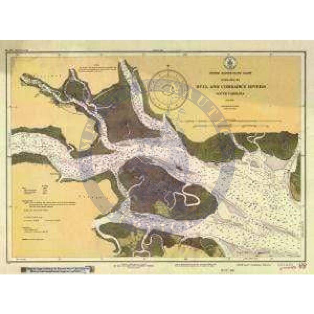 Historical Nautical Chart 435-08-1931: SC, Bull and Combahee Rivers Year 1931