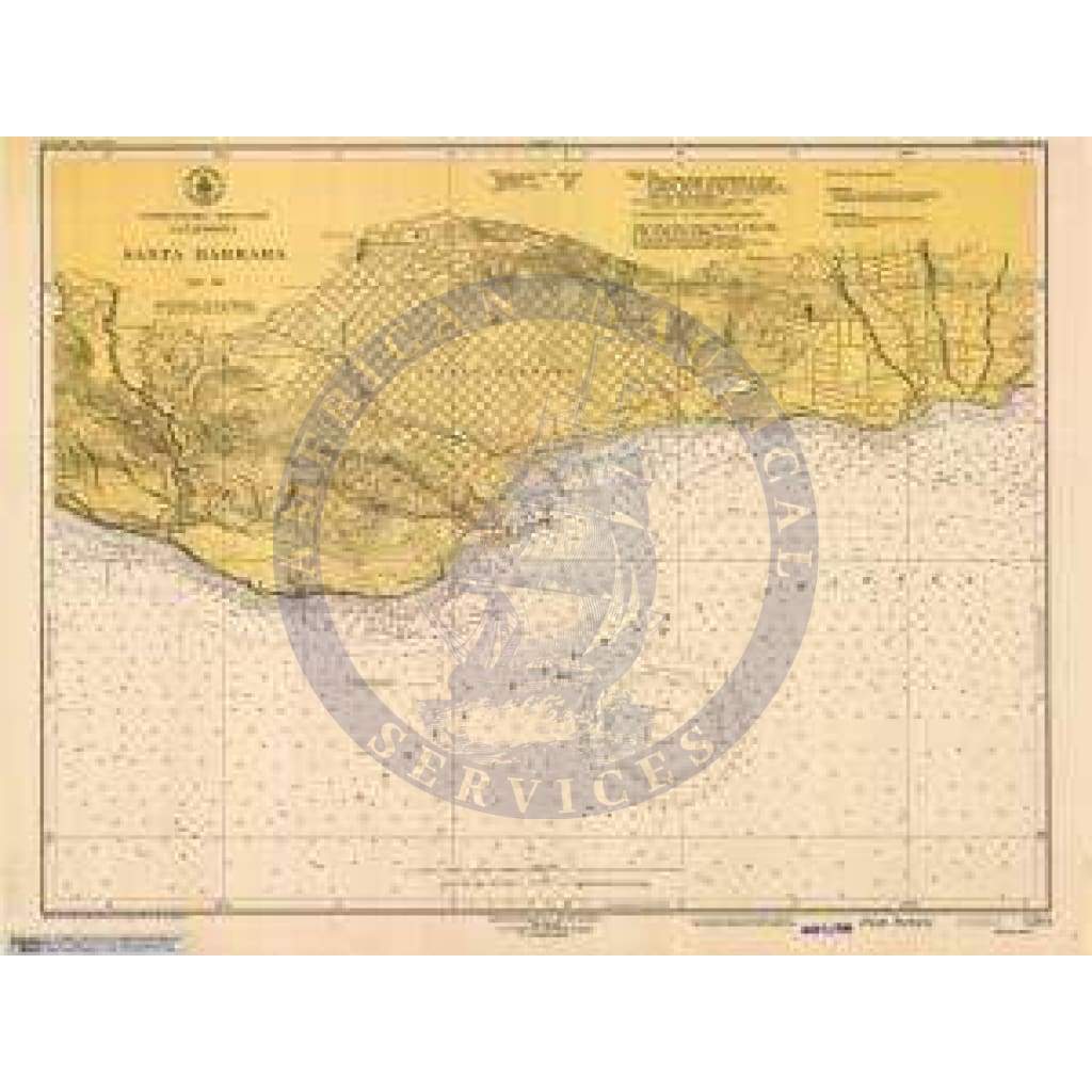 Historical Nautical Chart 5261-9-1948: CA, Santa Barbara Year 1948