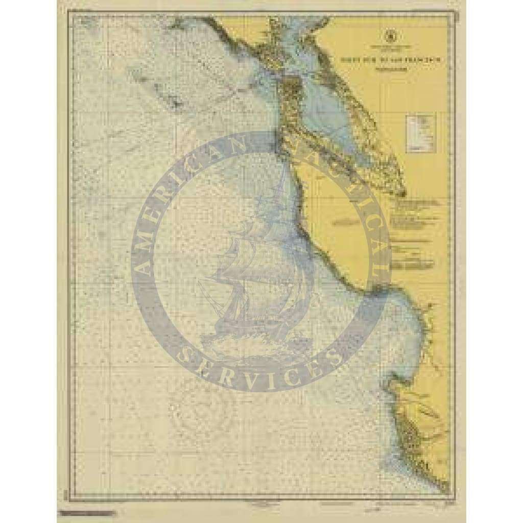 Historical Nautical Chart 5402-4-1948: CA, Point Sur to San Francisco, Year 1948