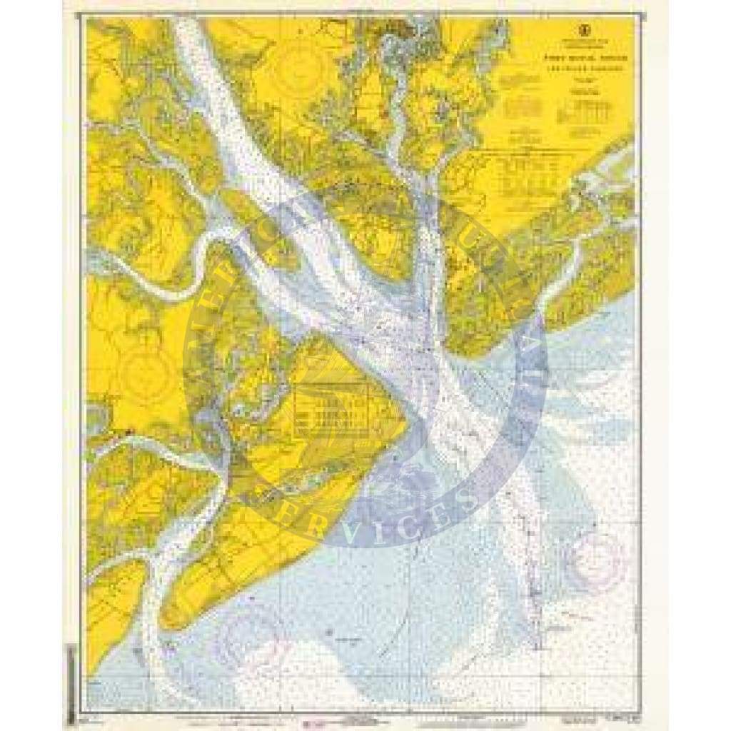 Historical Nautical Chart 571-12-1966: SC, Port Royal Sound and Inland Passages Year 1966