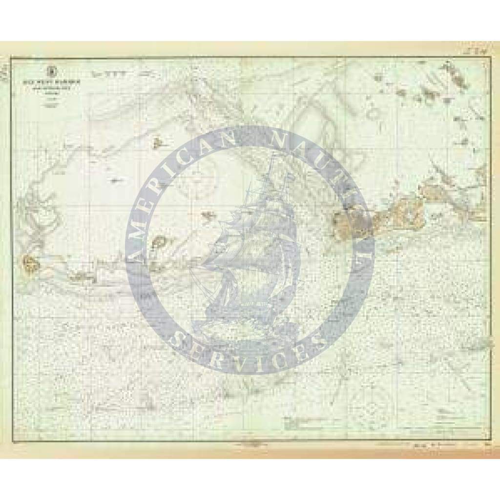 Historical Nautical Chart 584-6-1923: FL, Key West Harbor Year 1923
